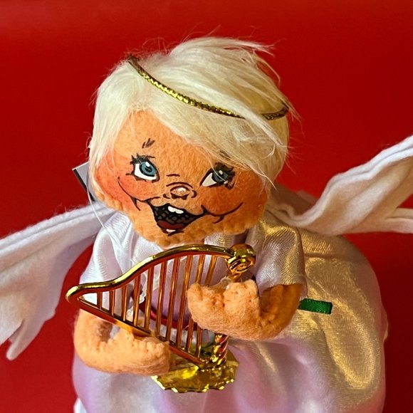 Annalee Christmas Angel Kid with Harp - 6" New with Tags - Picture 2 of 4
